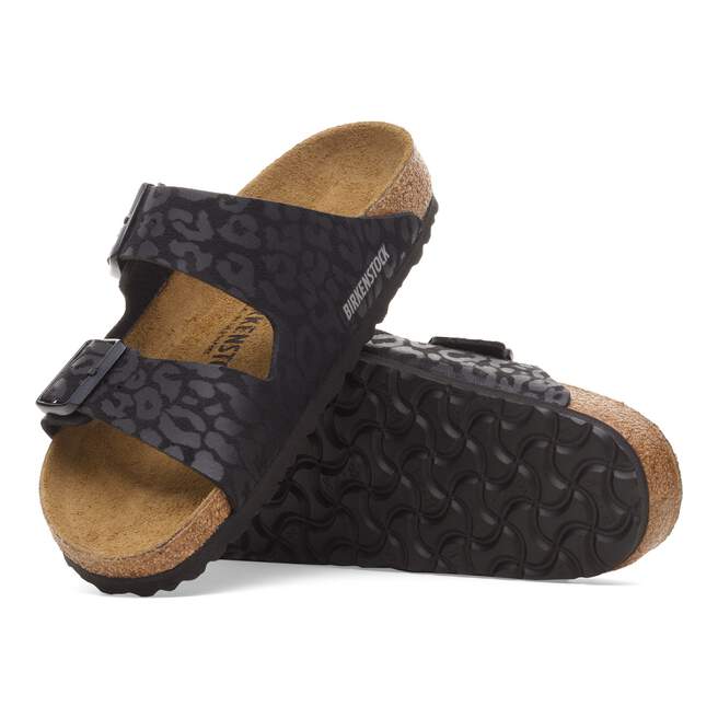 WOMEN'S BIRKENSTOCK ARIZONA SYNTHETIC BS | LEO BLACK - Image 4
