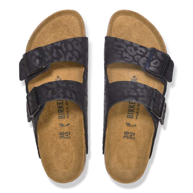 WOMEN'S BIRKENSTOCK ARIZONA SYNTHETIC BS | LEO BLACK - Image 5
