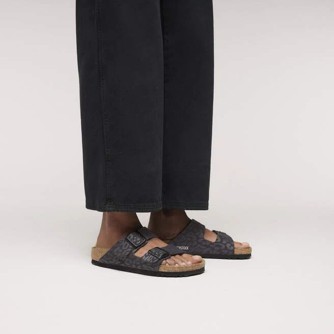 WOMEN'S BIRKENSTOCK ARIZONA SYNTHETIC BS | LEO BLACK - Image 6