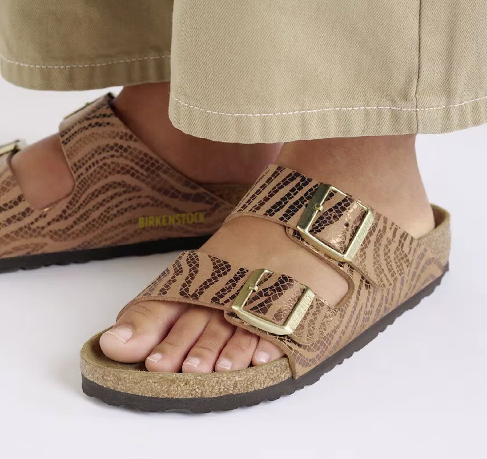 WOMEN'S BIRKENSTOCK ARIZONA | ZEBRA PECAN SYNTHETIC - Image 2