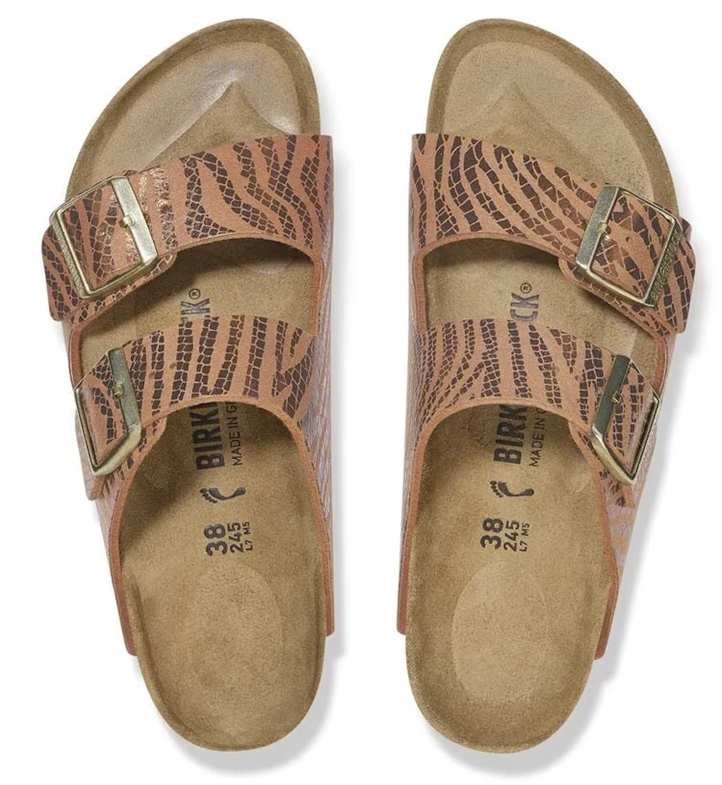 WOMEN'S BIRKENSTOCK ARIZONA | ZEBRA PECAN SYNTHETIC - Image 4