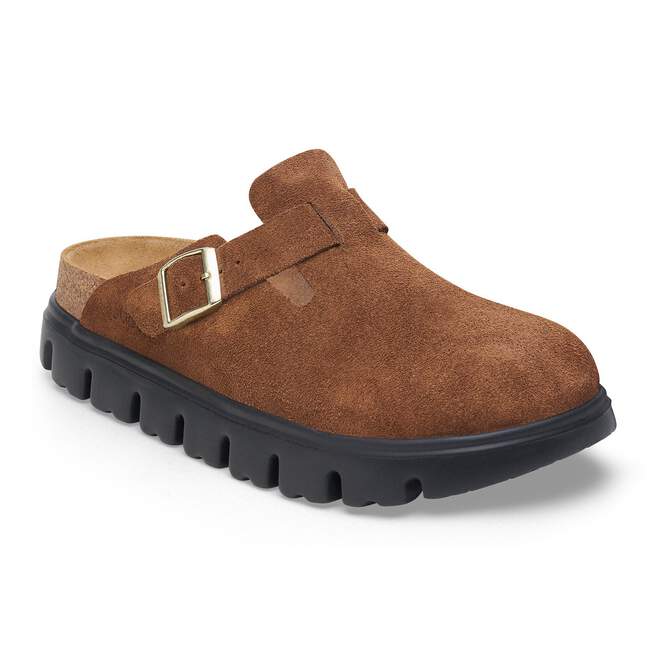 WOMEN'S PAPILLIO BOSTON CHUNKY SUEDE LEATHER | DARK TEA | BLACK - Image 2
