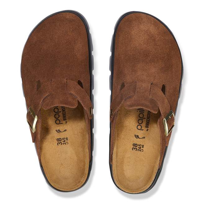 WOMEN'S PAPILLIO BOSTON CHUNKY SUEDE LEATHER | DARK TEA | BLACK - Image 3