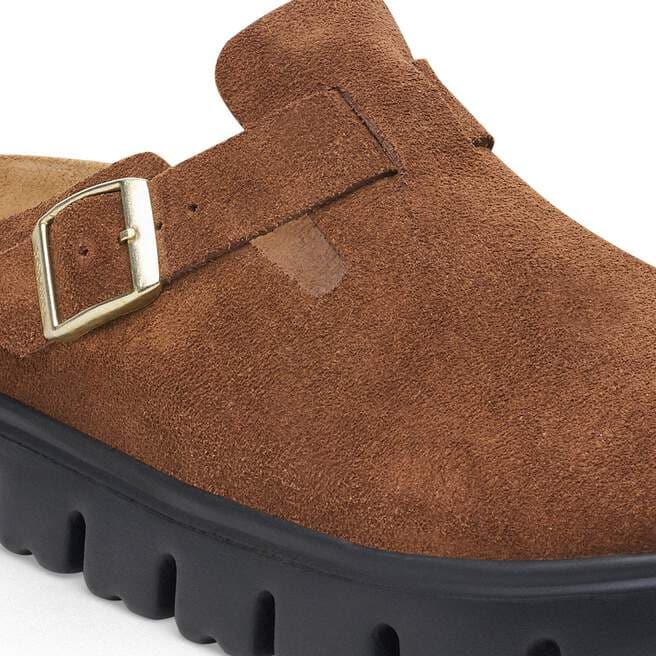 WOMEN'S PAPILLIO BOSTON CHUNKY SUEDE LEATHER | DARK TEA | BLACK - Image 4