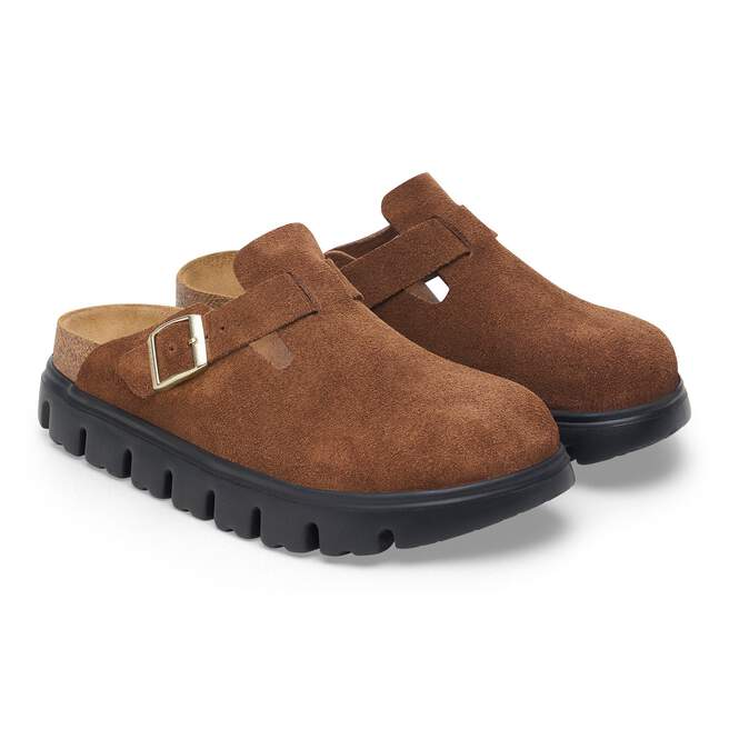 WOMEN'S PAPILLIO BOSTON CHUNKY SUEDE LEATHER | DARK TEA | BLACK - Image 5