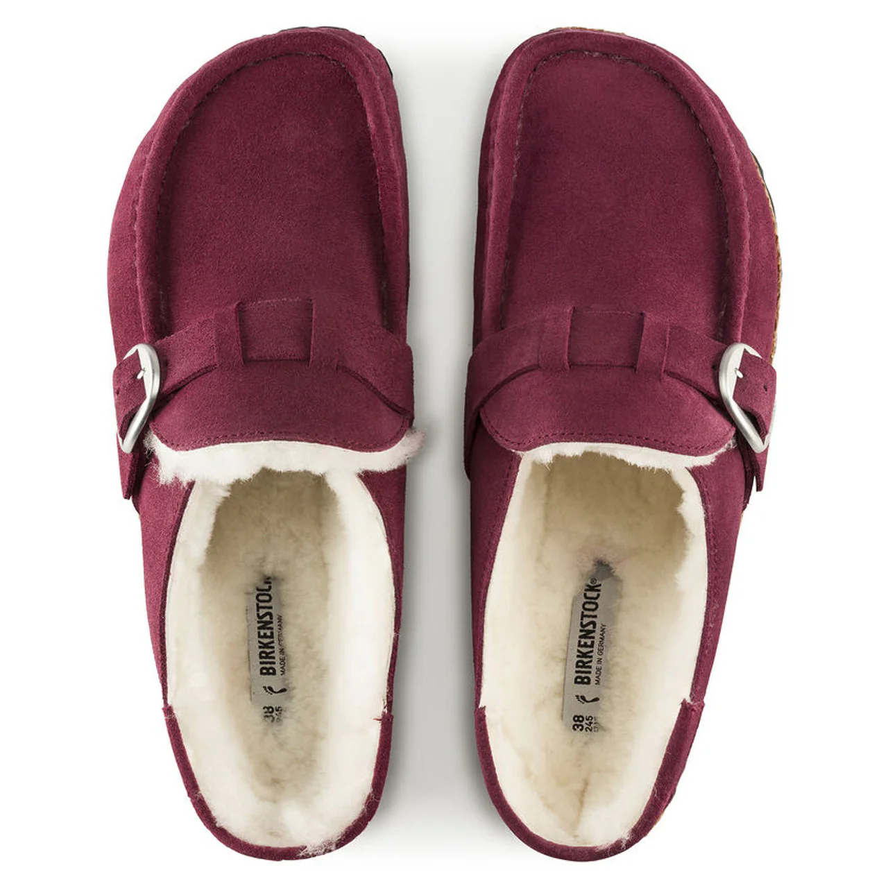 WOMEN'S BIRKENSTOCK BUCKLEY SHEARLING | MAROON - Image 3