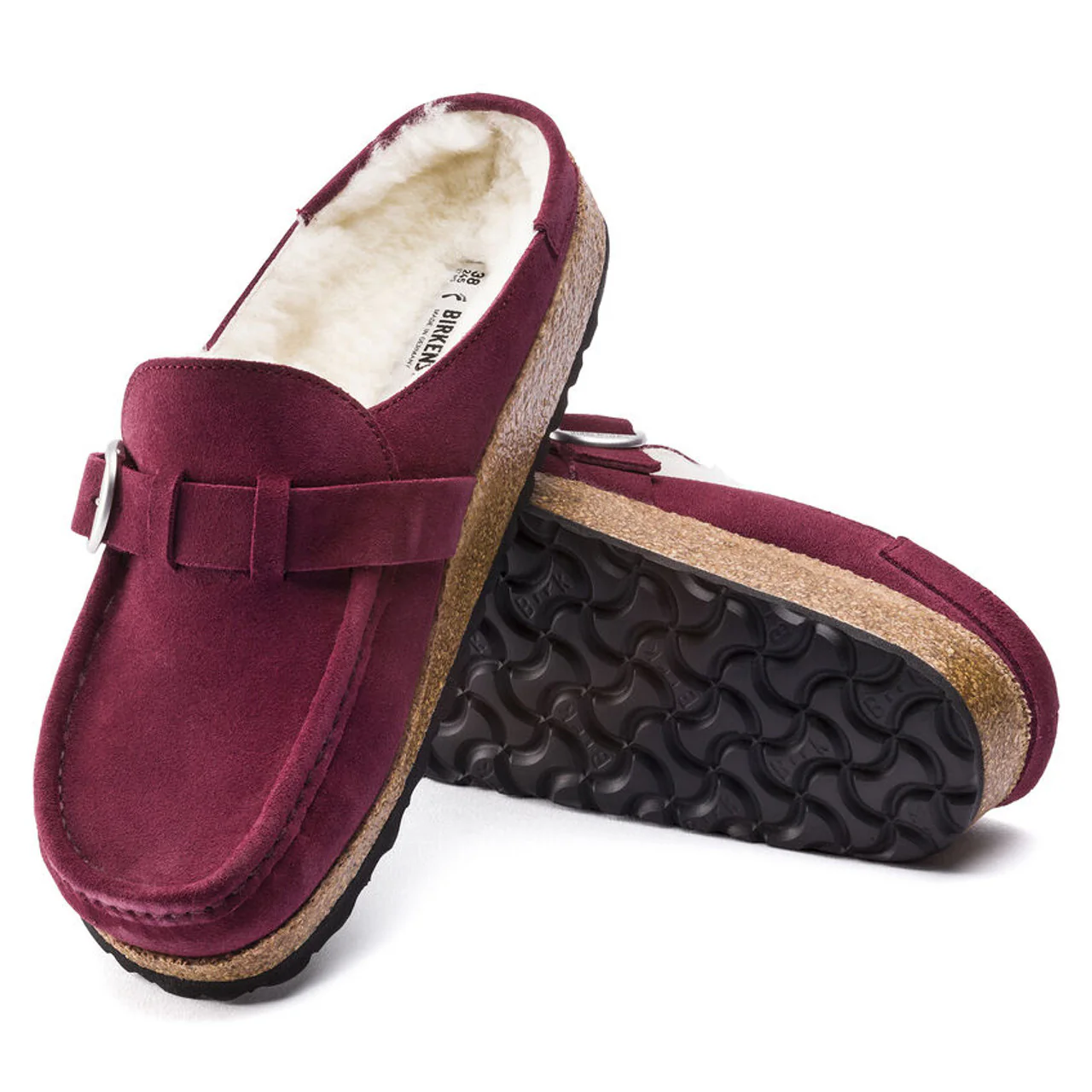 WOMEN'S BIRKENSTOCK BUCKLEY SHEARLING | MAROON - Image 6