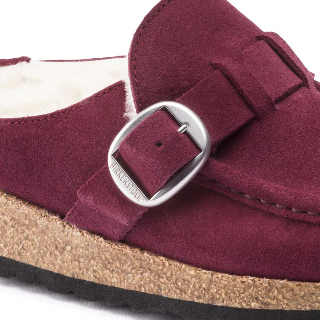 WOMEN'S BIRKENSTOCK BUCKLEY SHEARLING | MAROON - Image 7