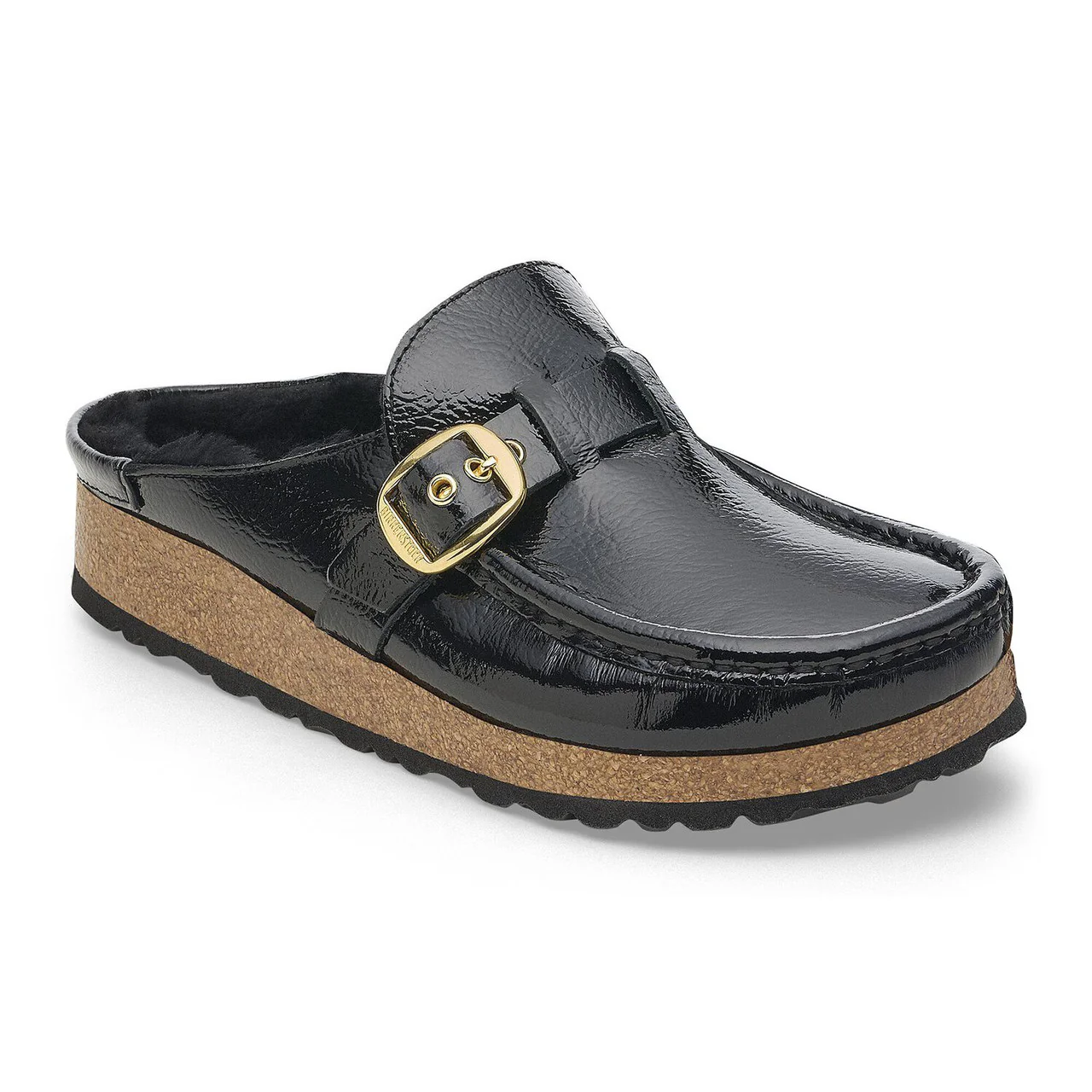 WOMEN'S BIRKENSTOCK BUCKLEY SHEARLING | NAPLAK BLACK - Image 3