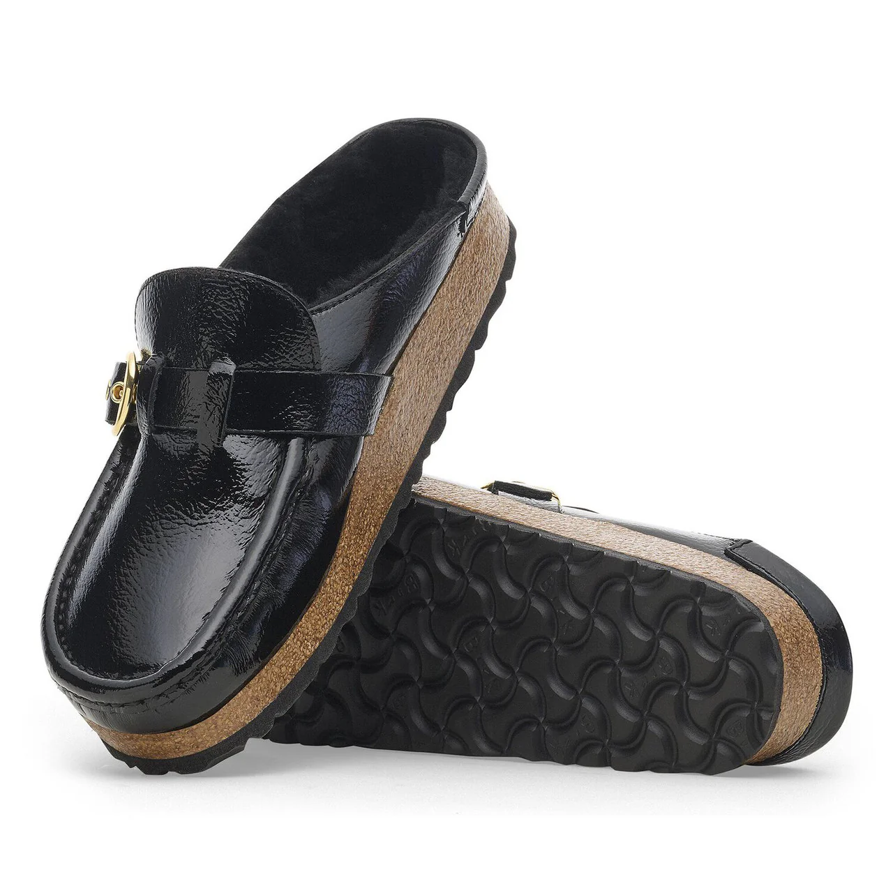 WOMEN'S BIRKENSTOCK BUCKLEY SHEARLING | NAPLAK BLACK - Image 5