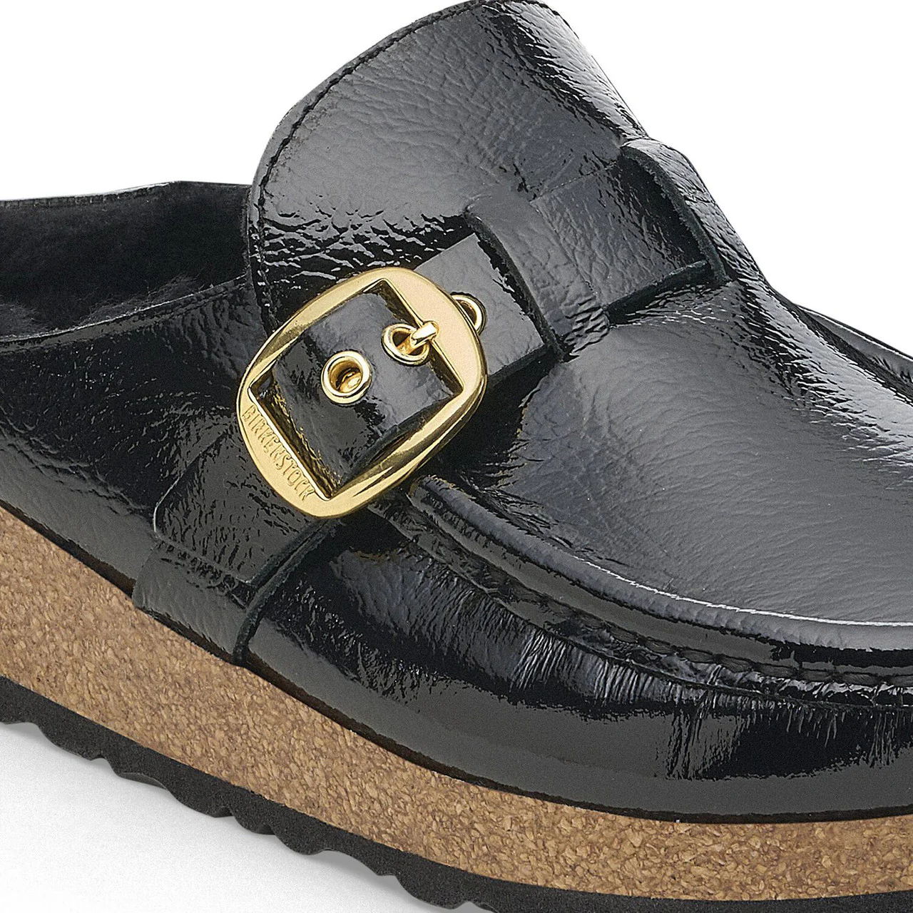 WOMEN'S BIRKENSTOCK BUCKLEY SHEARLING | NAPLAK BLACK - Image 6