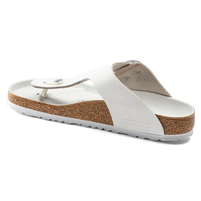 WOMEN'S BIRKENSTOCK GIZEH BIG BUCKLE SANDAL | WHITE LEATHER - Image 6