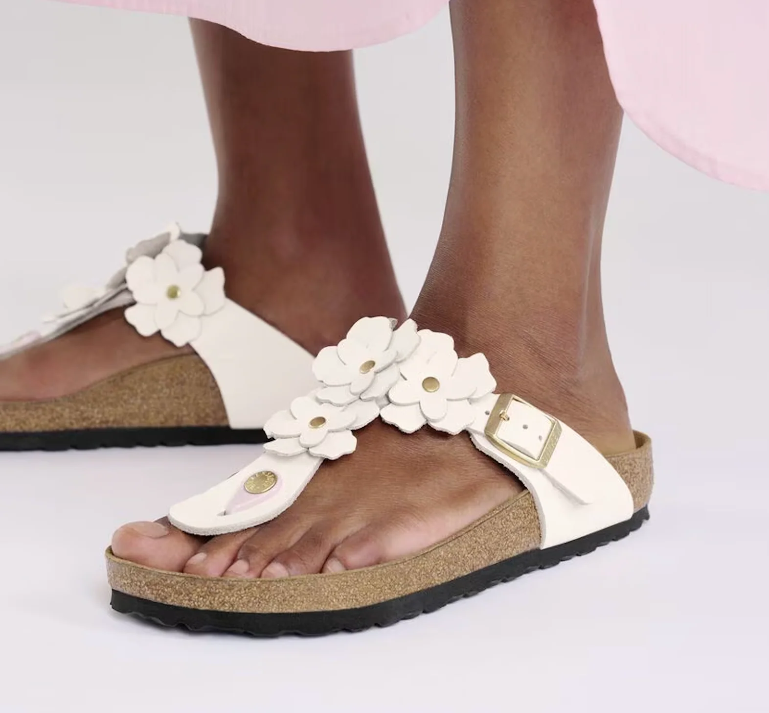 WOMEN'S BIRKENSTOCK GIZEH FLOWER | LIGHT ROSE - Image 2
