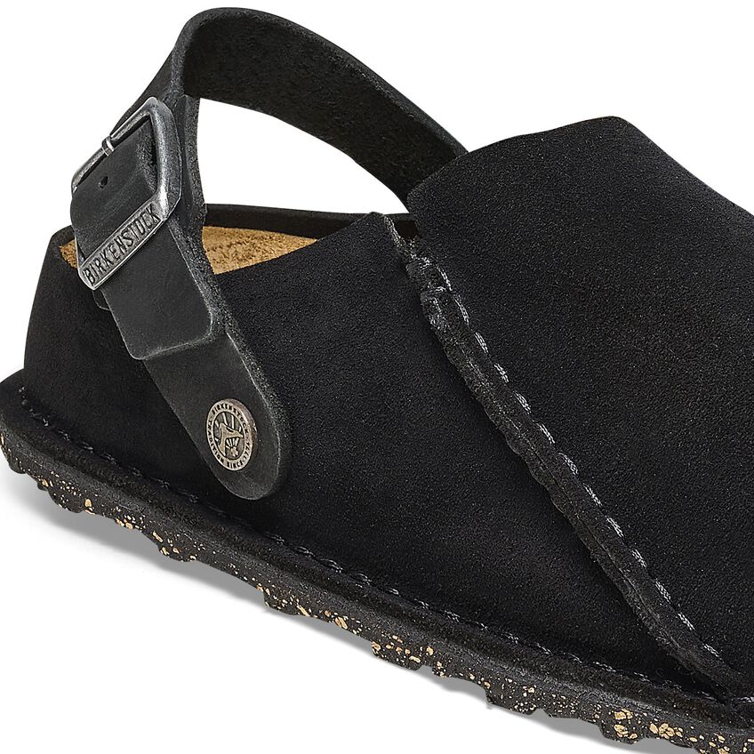 UNISEX BIRKENSTOCK LUTRY PREMIUM SUEDE | BLACK - Image 4