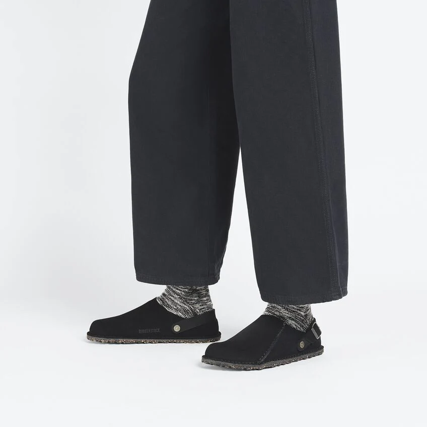UNISEX BIRKENSTOCK LUTRY PREMIUM SUEDE | BLACK - Image 7