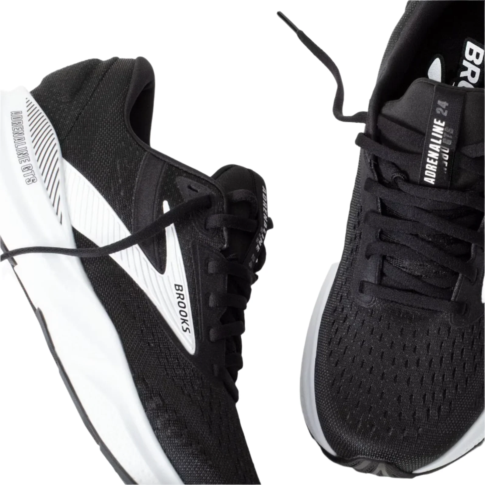 WOMEN'S BROOKS ADRENALINE GTS 24 | BLACK / WHITE - Image 7