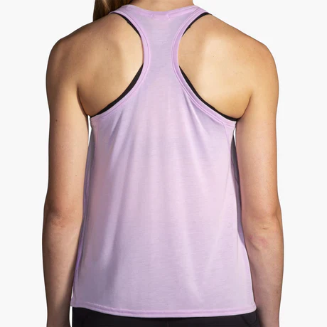 WOMEN'S BROOKS DISTANCE TANK 3.0 | LIGHT ORCHID / RH ICONS - Image 4