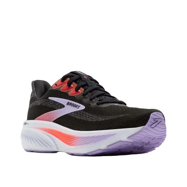WOMEN'S BROOKS GHOST 17 | BLACK / PURPLE / CORAL - Image 3