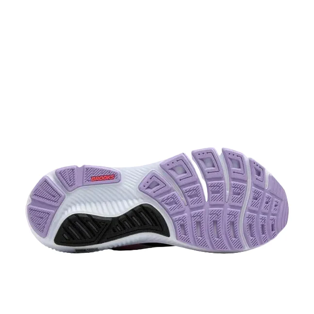 WOMEN'S BROOKS GHOST 17 | BLACK / PURPLE / CORAL - Image 5