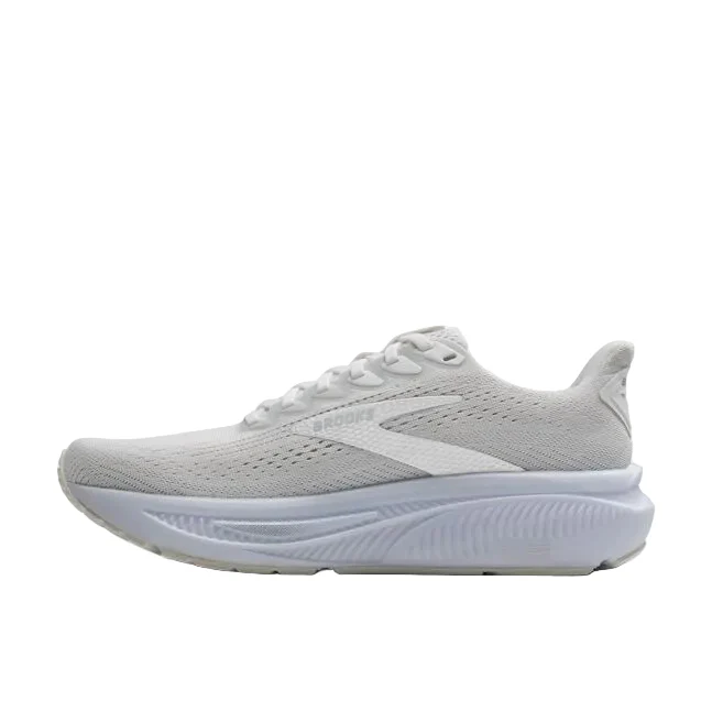 WOMEN'S BROOKS GHOST 17 | WHITE / WHITE / GREY - Image 2