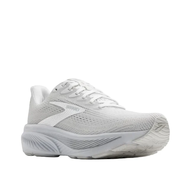WOMEN'S BROOKS GHOST 17 | WHITE / WHITE / GREY - Image 3