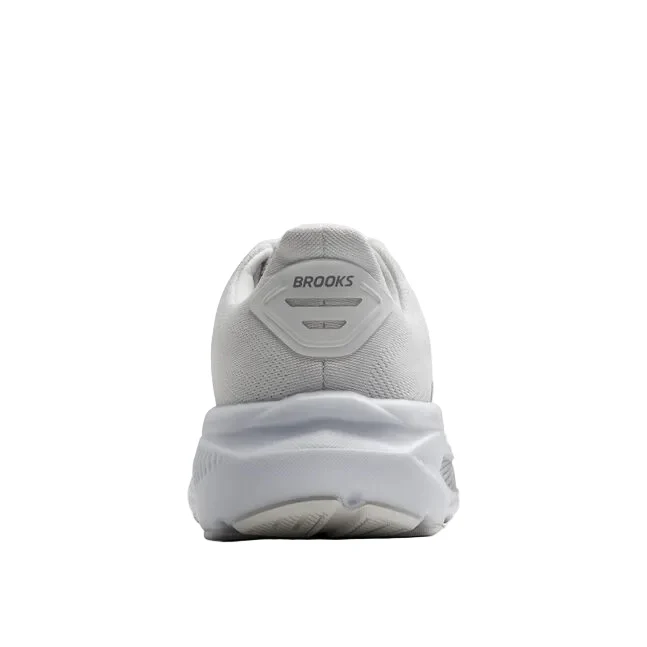 WOMEN'S BROOKS GHOST 17 | WHITE / WHITE / GREY - Image 4