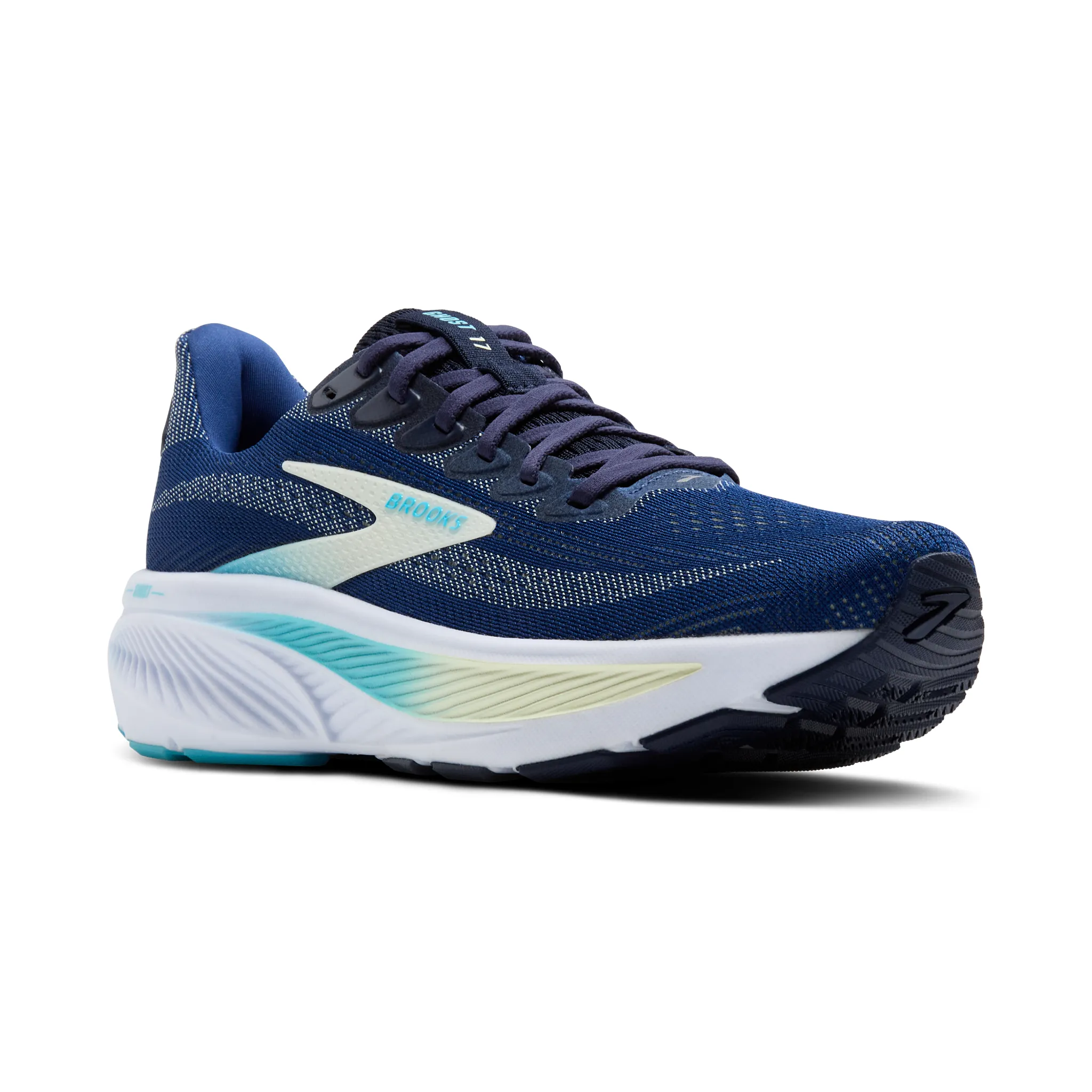 WOMEN'S BROOKS GHOST 17 | NAVY / GREEN / TURQUOISE - Image 2