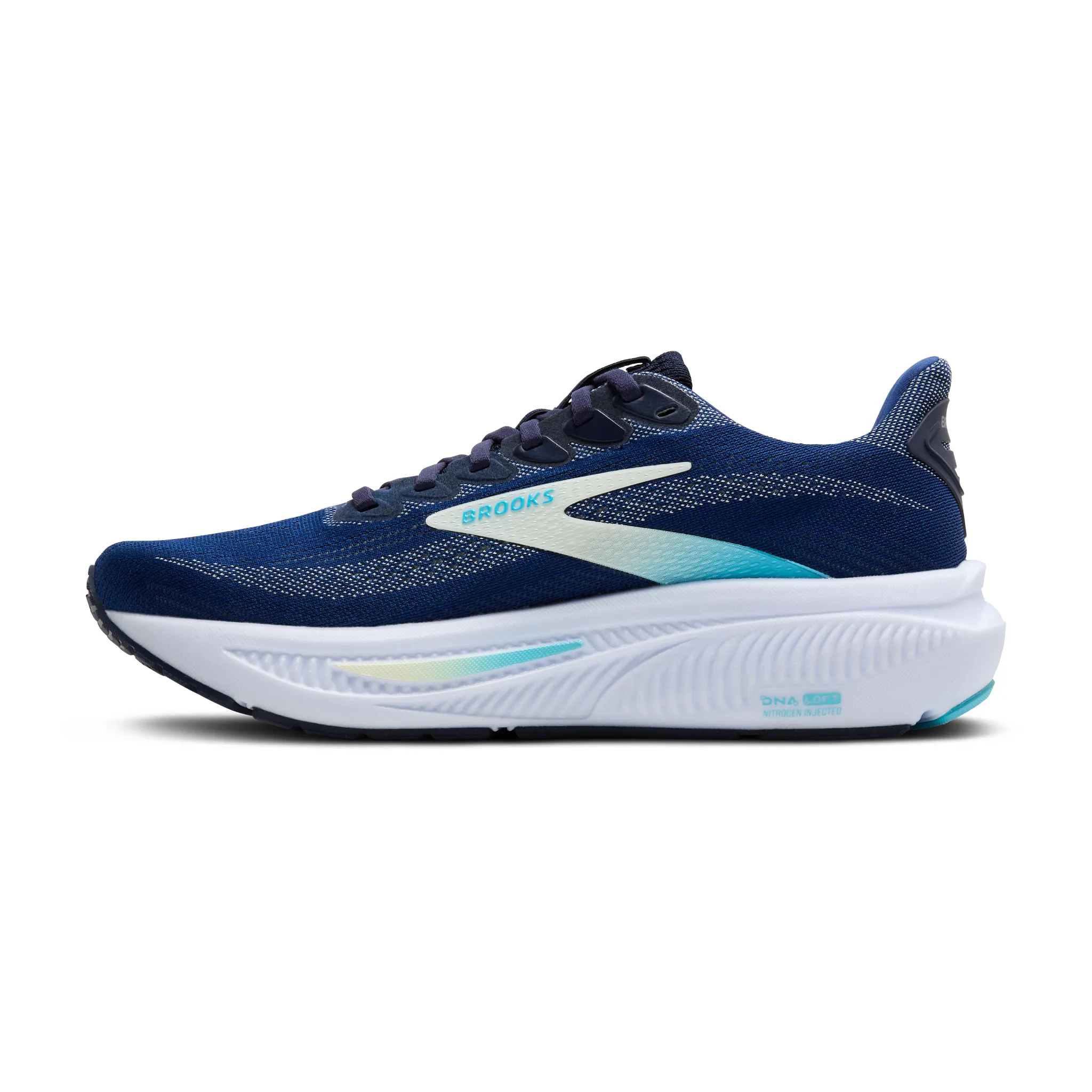 WOMEN'S BROOKS GHOST 17 | NAVY / GREEN / TURQUOISE - Image 4