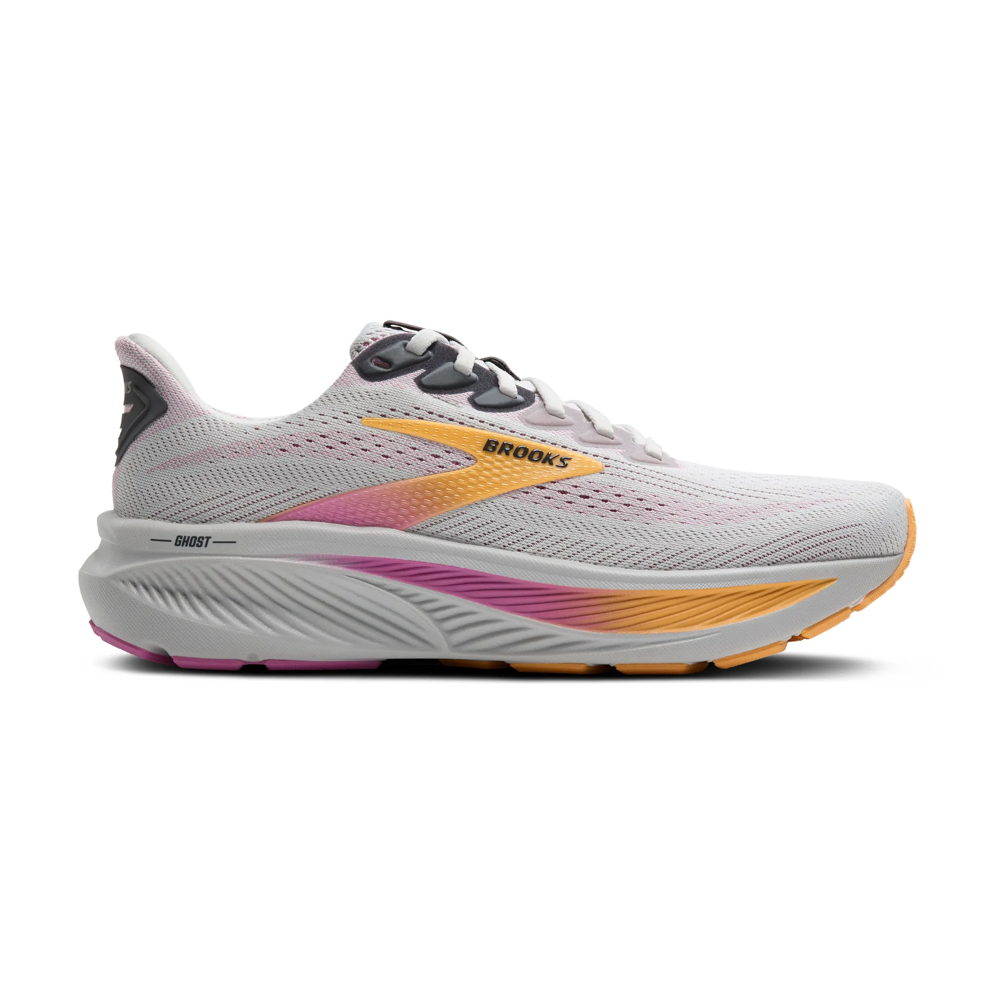 WOMEN'S BROOKS GHOST 17 | OYSTER / APRICOT / PINK