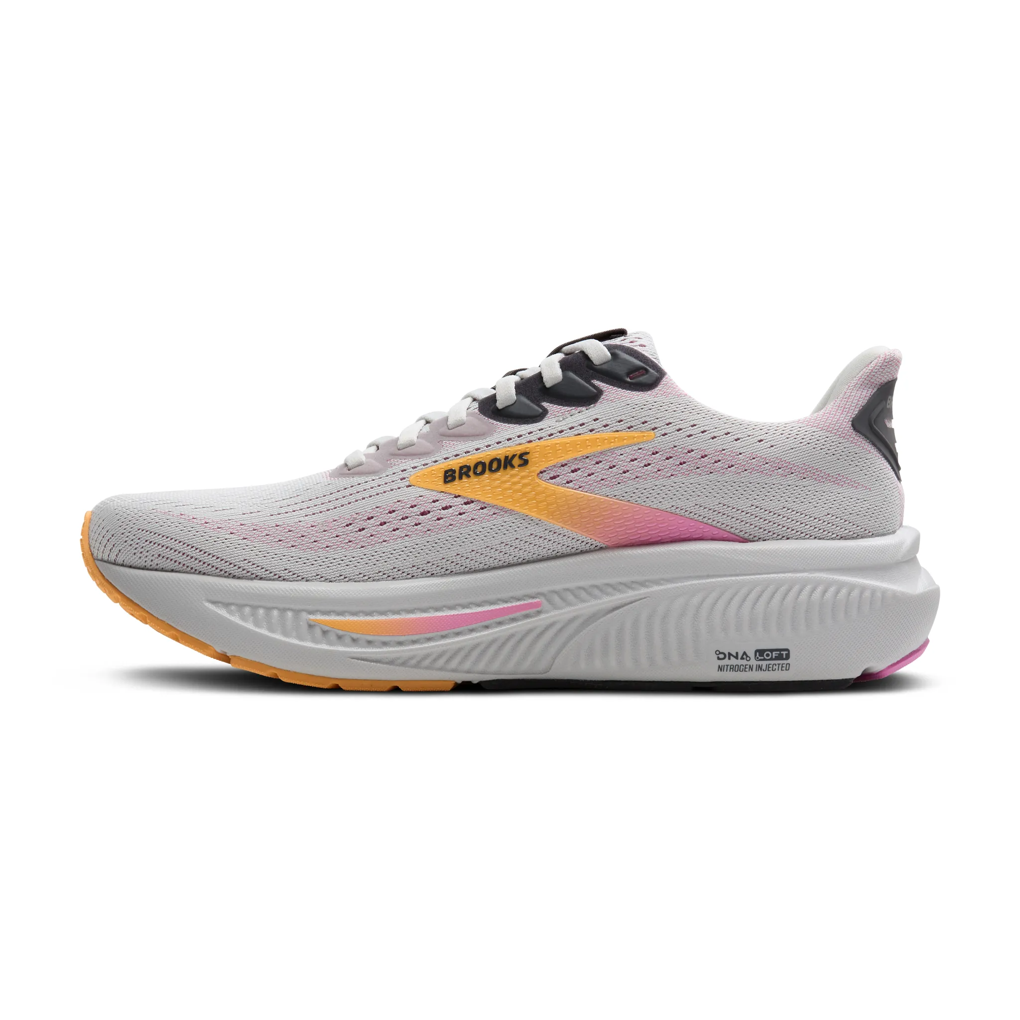 WOMEN'S BROOKS GHOST 17 | OYSTER / APRICOT / PINK - Image 4