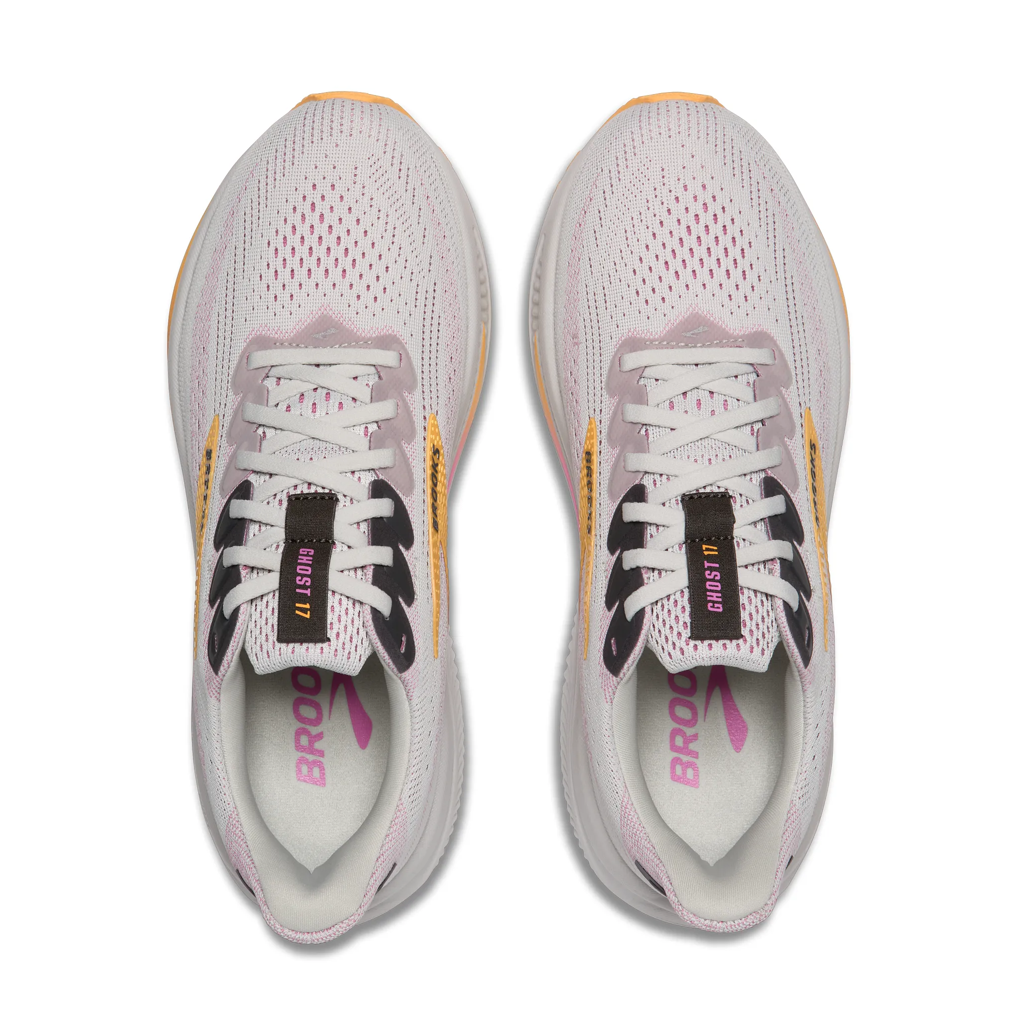 WOMEN'S BROOKS GHOST 17 | OYSTER / APRICOT / PINK - Image 5