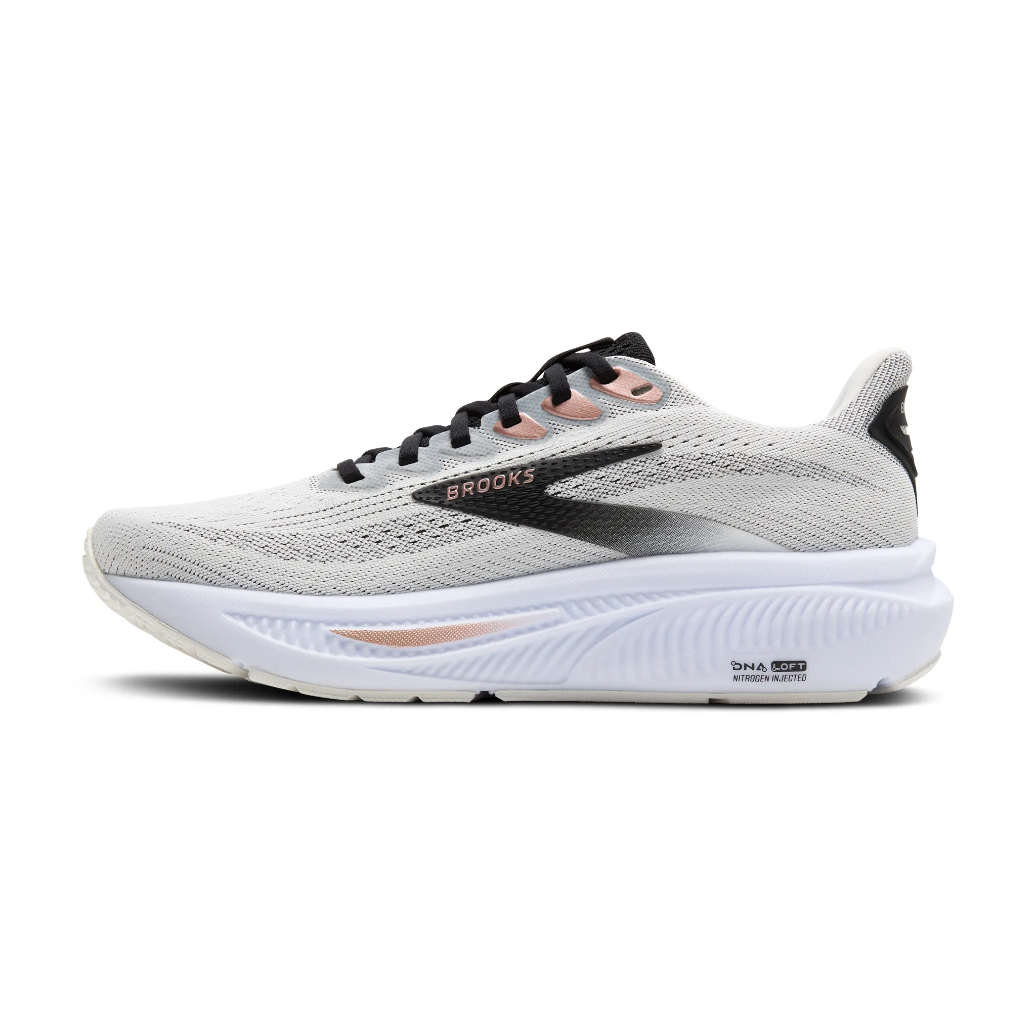 WOMEN'S BROOKS GHOST 17 | WHITE / BLACK / ROSE GOLD - Image 4
