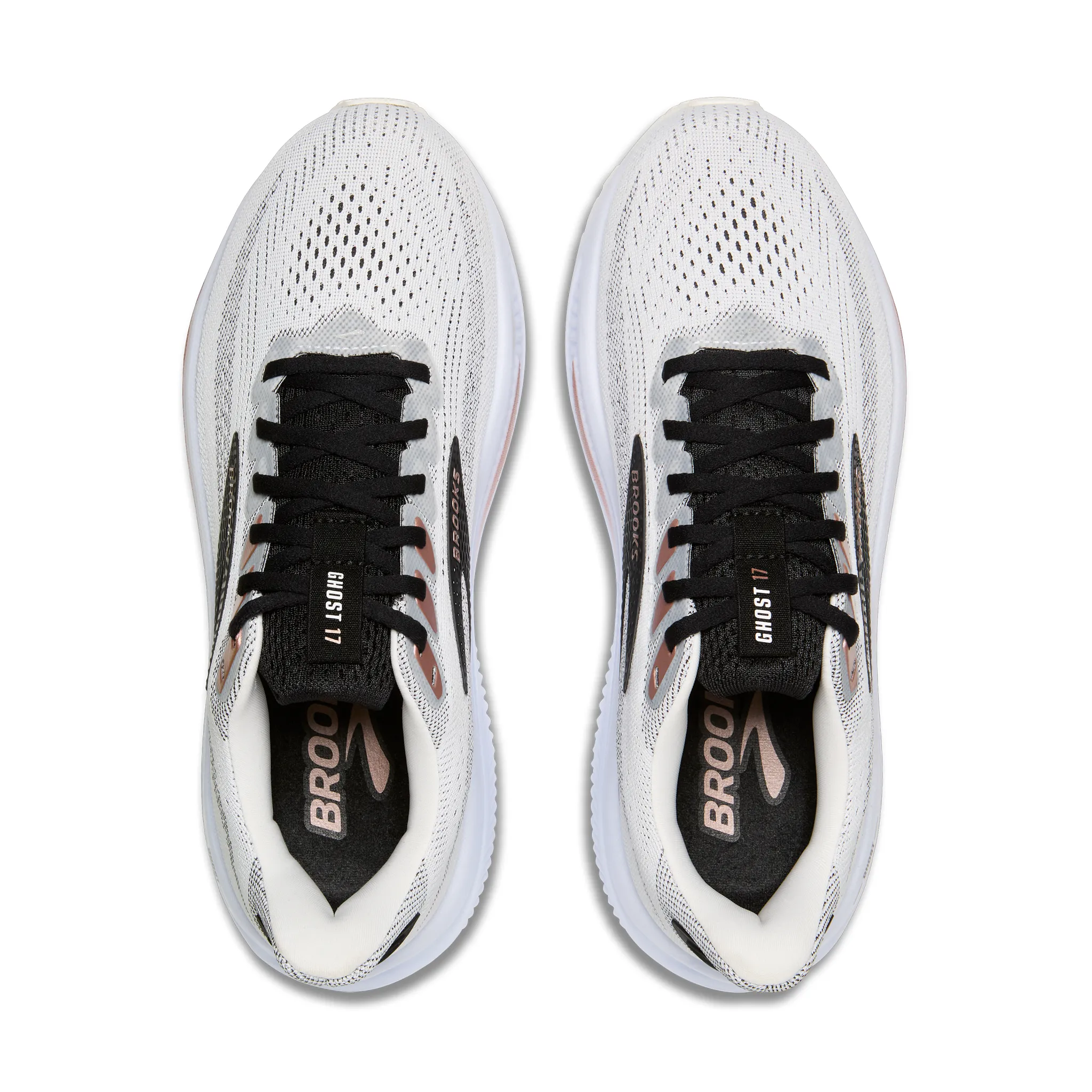 WOMEN'S BROOKS GHOST 17 | WHITE / BLACK / ROSE GOLD - Image 5