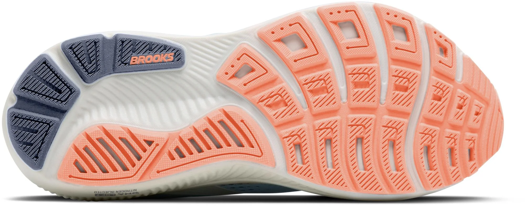 WOMEN'S BROOKS GHOST 18 | STAR WHITE / CYBER PEACH / GREY - Image 6