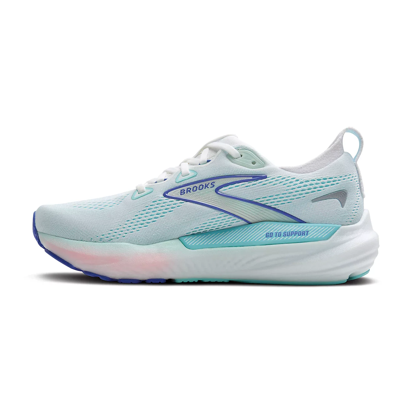 WOMEN'S BROOKS GLYCERIN  22 | WHITE / LIMPET SHELL / AMPARO BLUE - Image 2
