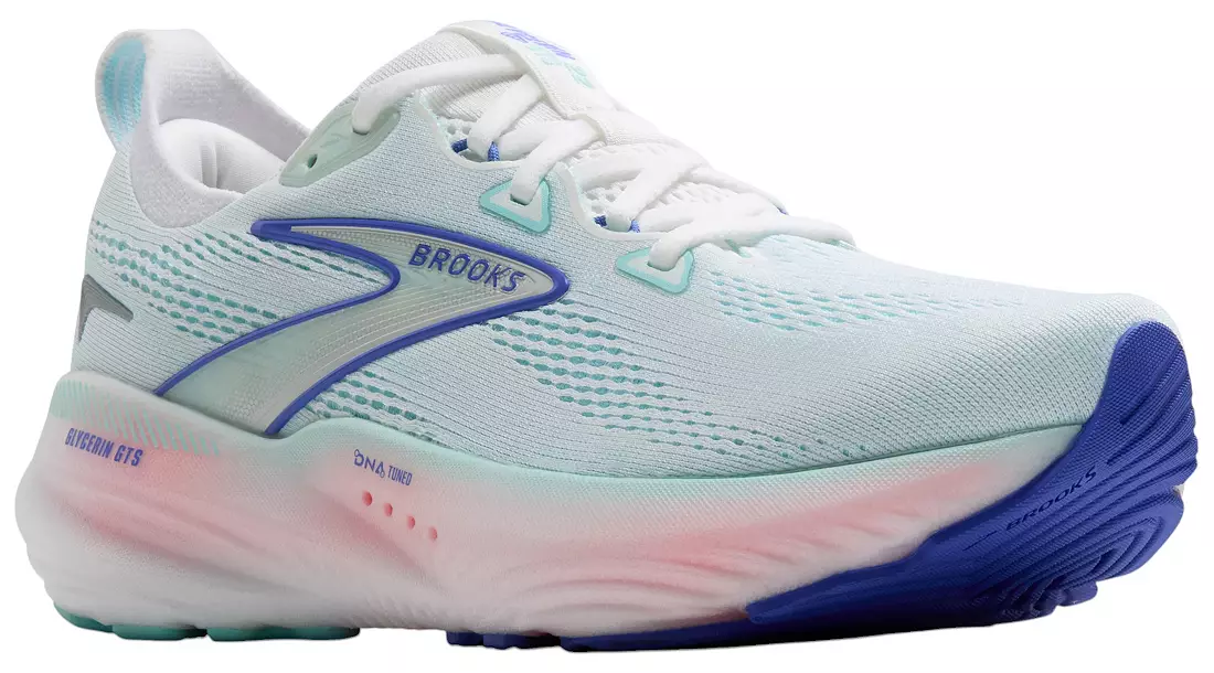 WOMEN'S BROOKS GLYCERIN  22 | WHITE / LIMPET SHELL / AMPARO BLUE - Image 3