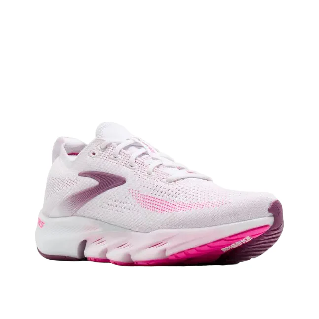 WOMEN'S BROOKS GLYCERIN FLEX | WHITE / CYBER PINK / ARGYLE - Image 3