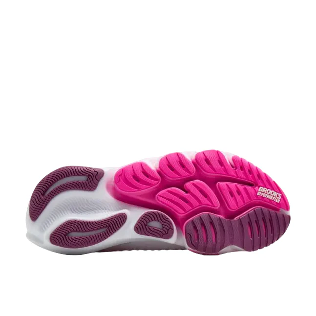WOMEN'S BROOKS GLYCERIN FLEX | WHITE / CYBER PINK / ARGYLE - Image 5