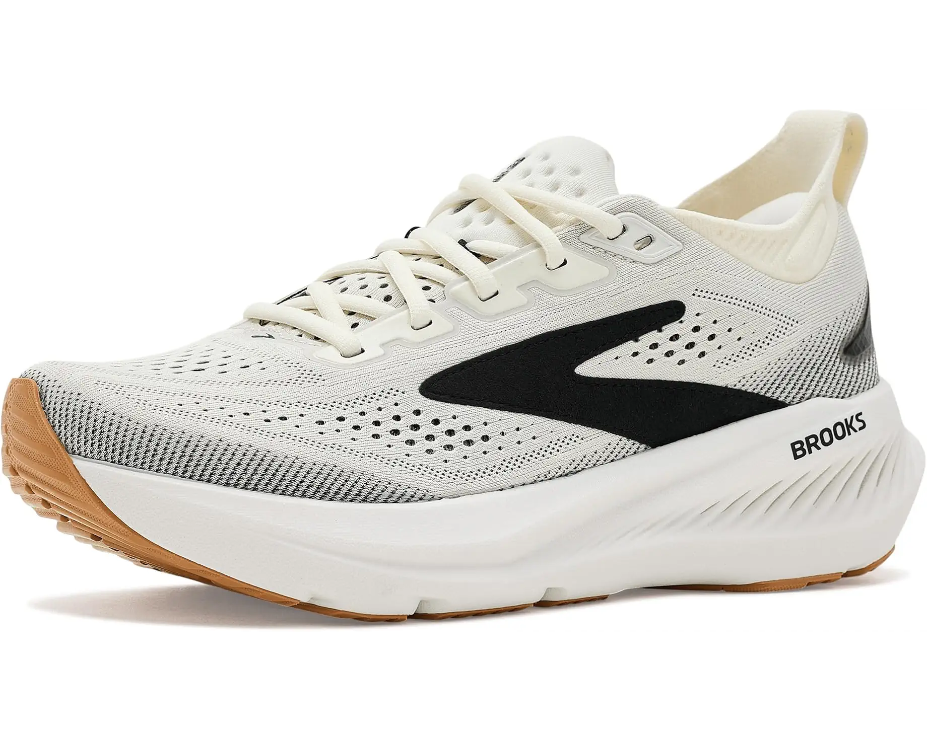 WOMEN'S BROOKS GLYCERIN 23 | WHITE / BLACK / BISCUIT - Image 3