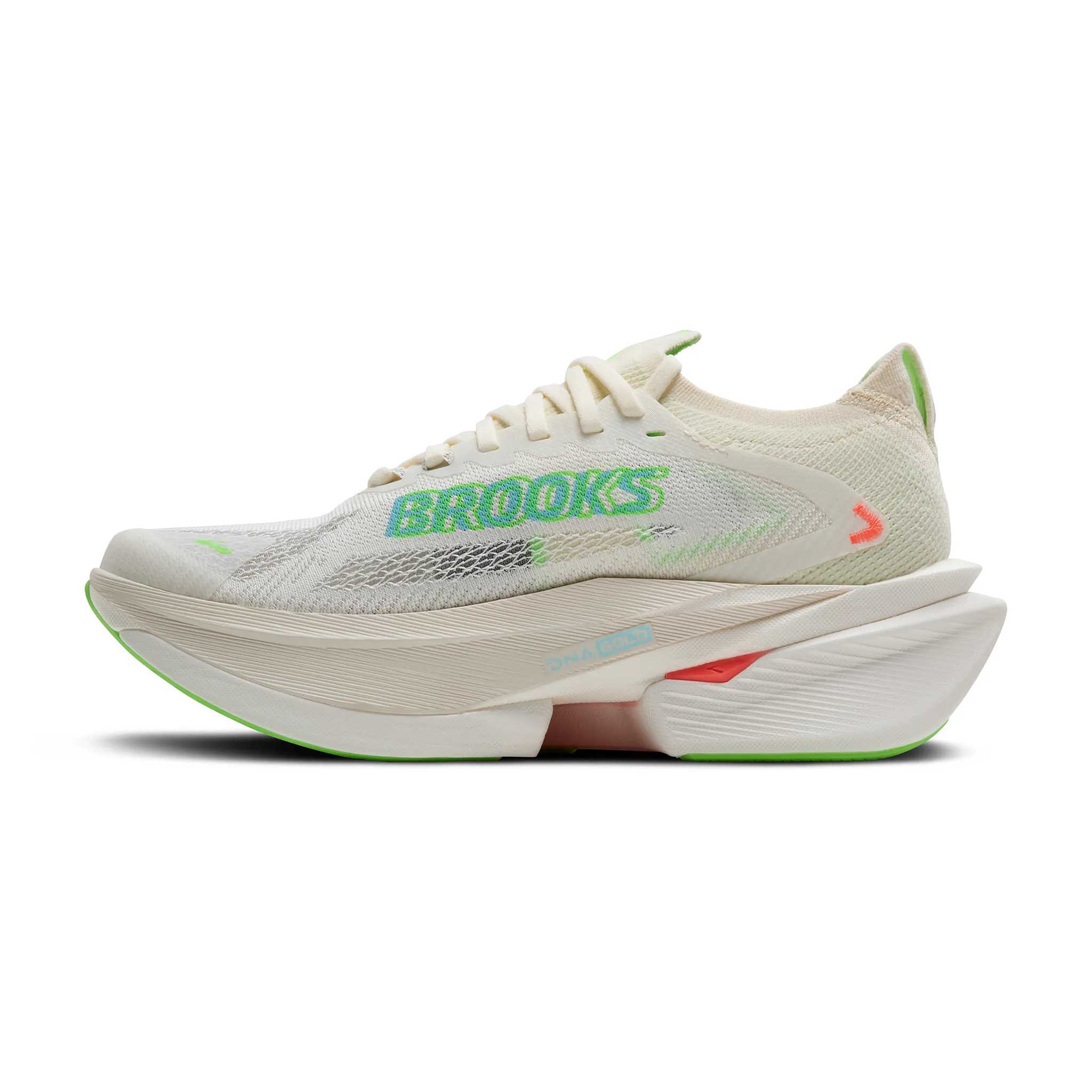 WOMEN'S BROOKS HYPERION MAX 3 | COCONUT / GREEN GECKO / PINK CLAY - Image 2