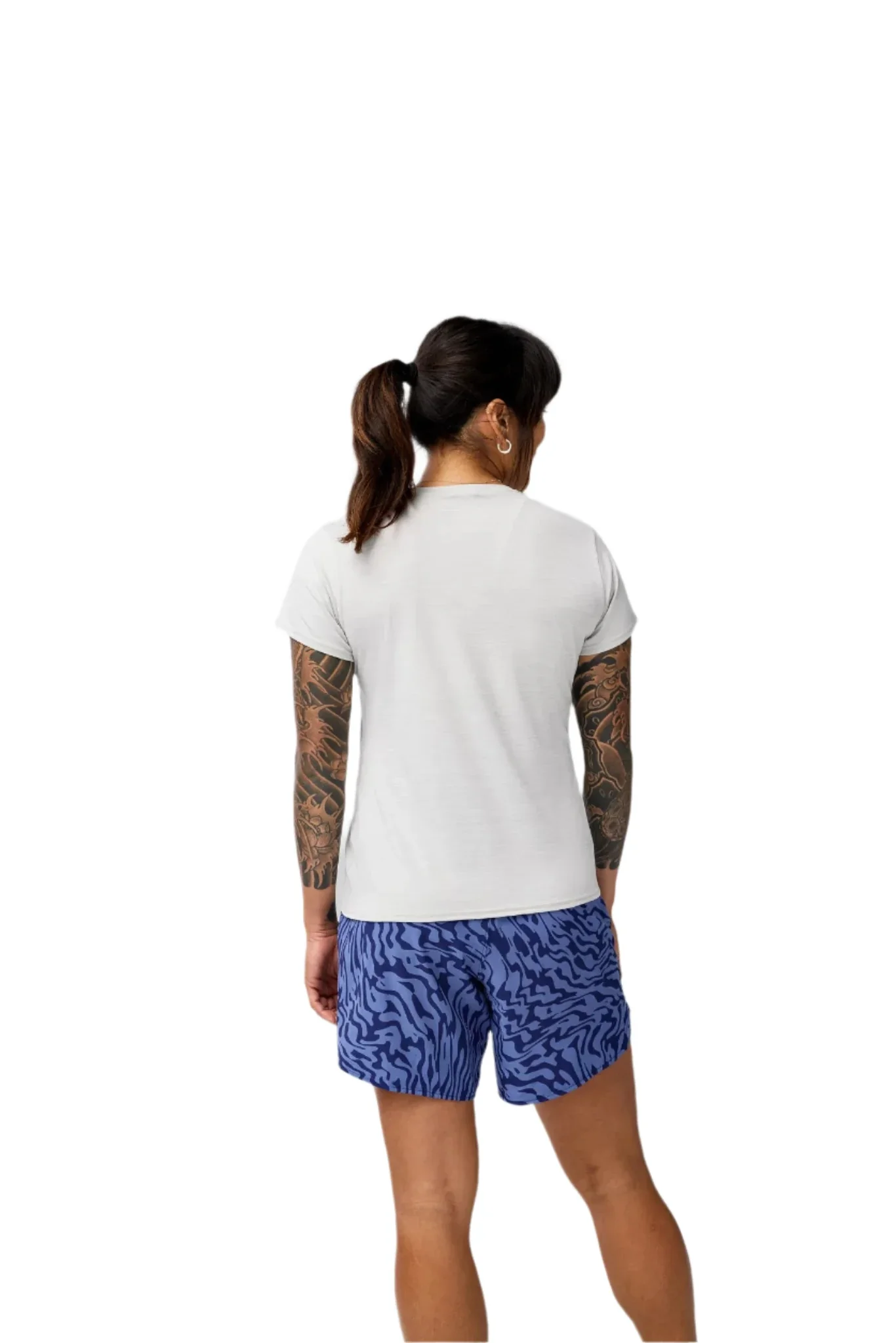 WOMEN'S BROOKS LUXE SHORT SLEEVE | HEATHER LIGHT ASH - Image 2