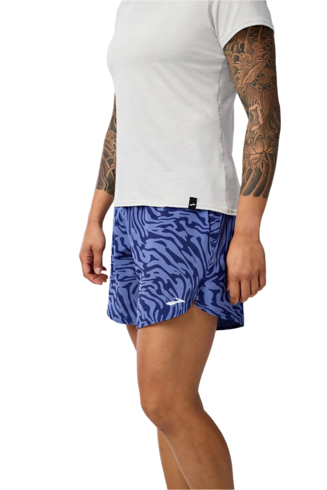 WOMEN'S BROOKS LUXE SHORT SLEEVE | HEATHER LIGHT ASH - Image 4