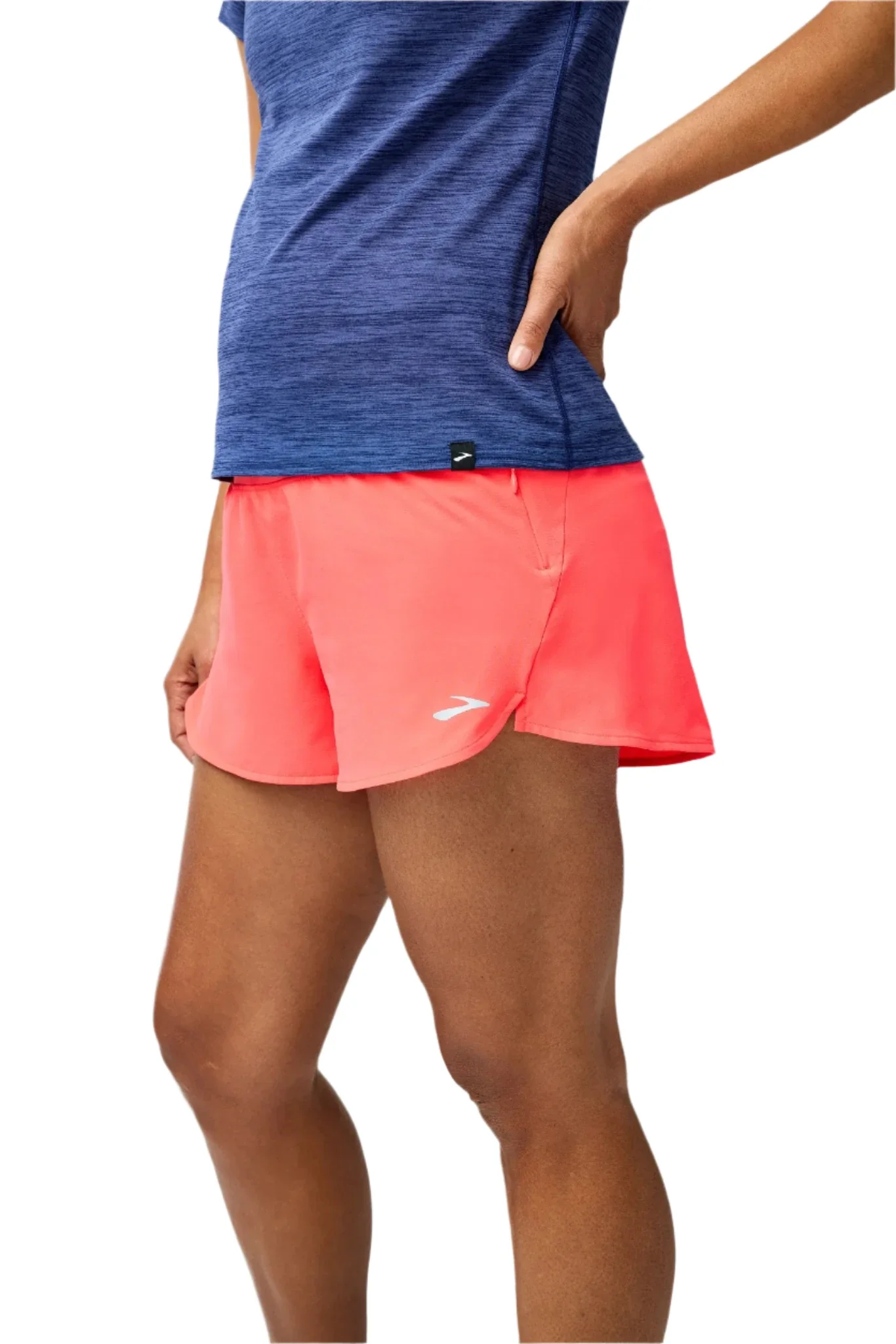 WOMEN'S BROOKS LUXE SHORT SLEEVE | HEATHER MIDNIGHT - Image 2