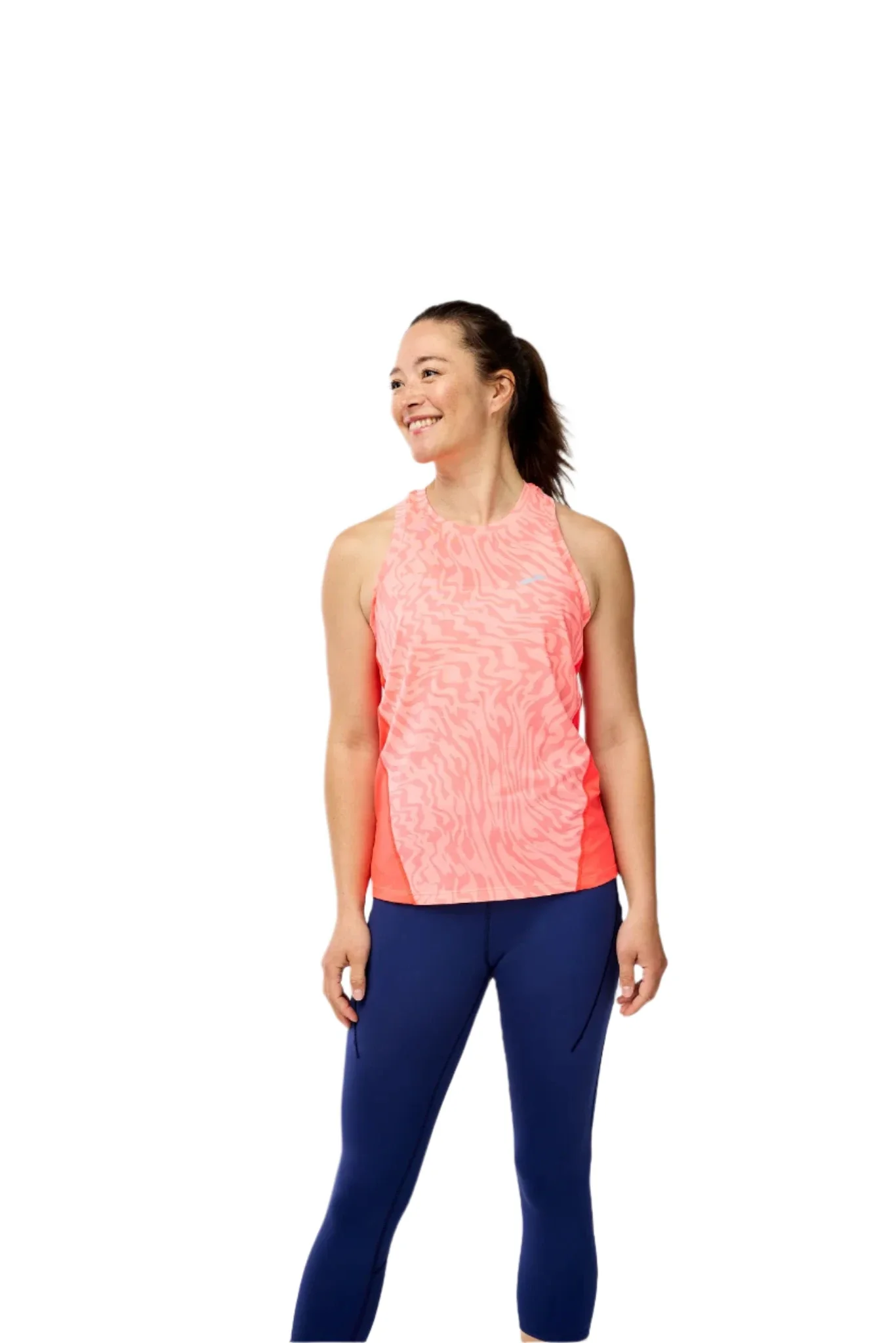 WOMEN'S BROOKS SPRINT FREE TANK 3.0 | NEO CAYENNE SPEEDSCAPE