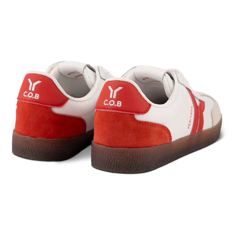WOMEN'S C.O.B by CULTURE OF BRAVE FEARLESS SNEAKER | WHITE / NEON FLARE WINGS - Image 4