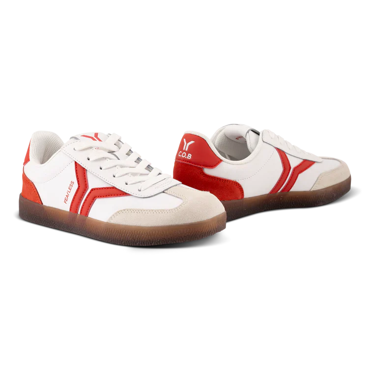 WOMEN'S C.O.B by CULTURE OF BRAVE FEARLESS SNEAKER | WHITE / NEON FLARE WINGS - Image 6