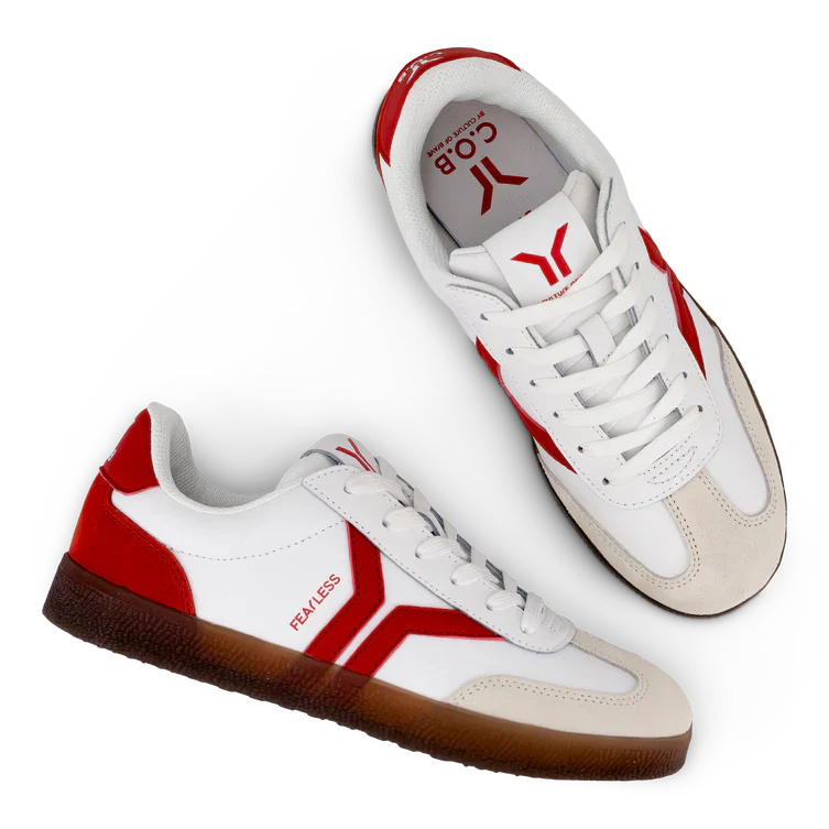 WOMEN'S C.O.B by CULTURE OF BRAVE FEARLESS SNEAKER | WHITE / NEON FLARE WINGS - Image 7
