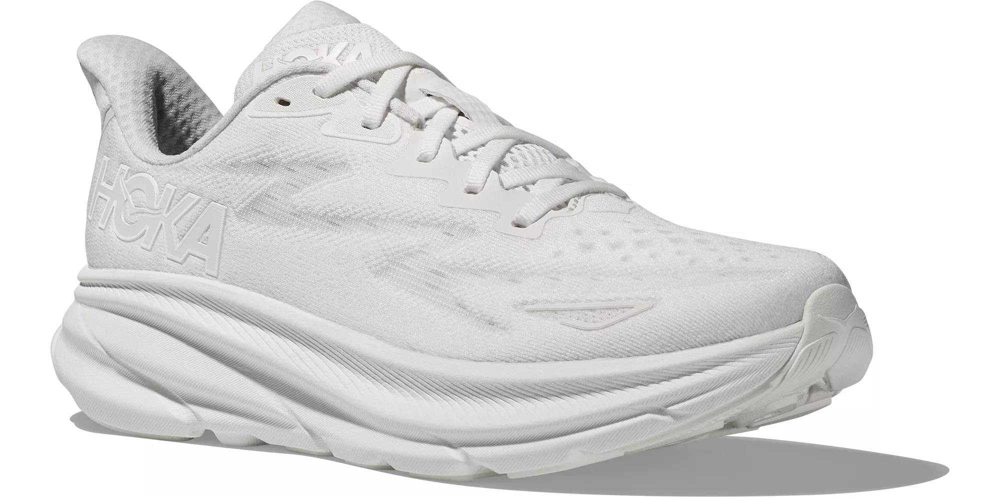 WOMEN'S HOKA CLIFTON 9 | WHITE / WHITE - Image 3