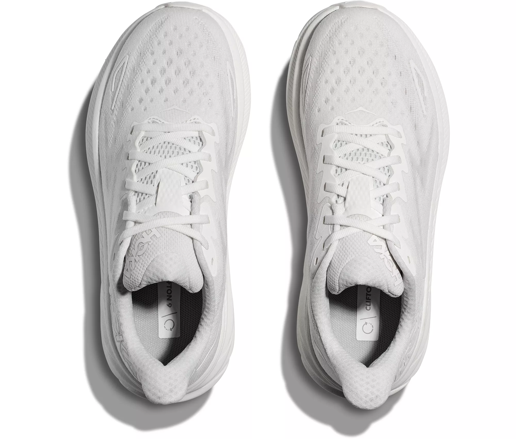 WOMEN'S HOKA CLIFTON 9 | WHITE / WHITE - Image 6
