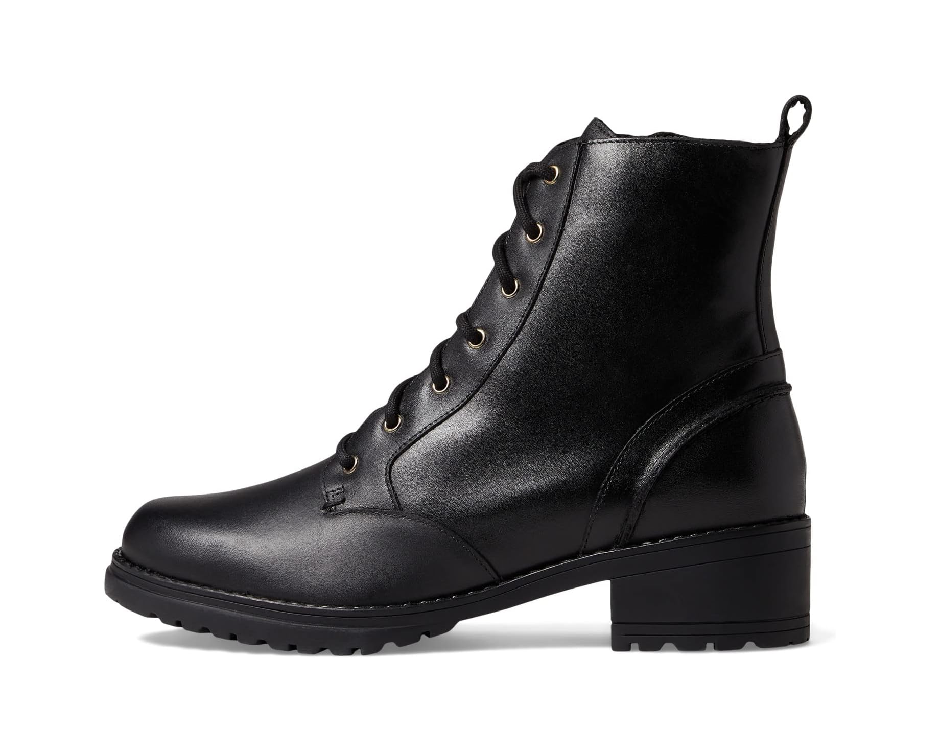 WOMEN'S COLE HAAN CAMEA WATERPROOF COMBAT BOOT | BLACK LEATHER - Image 2